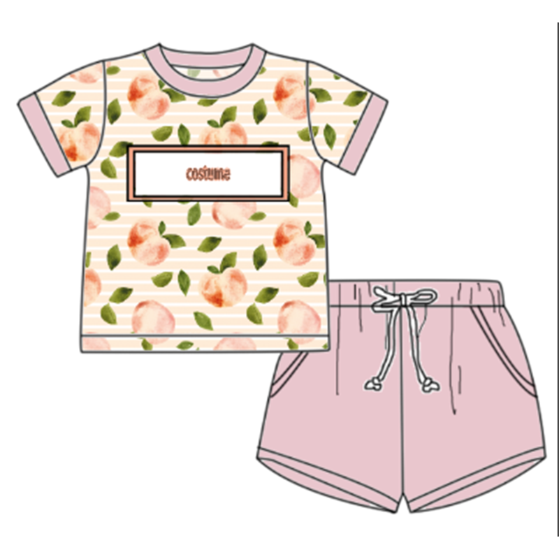 Yihui OEM new design boutique Organic Cotton print toddler baby kids jogger outfit boys girls clothing sets