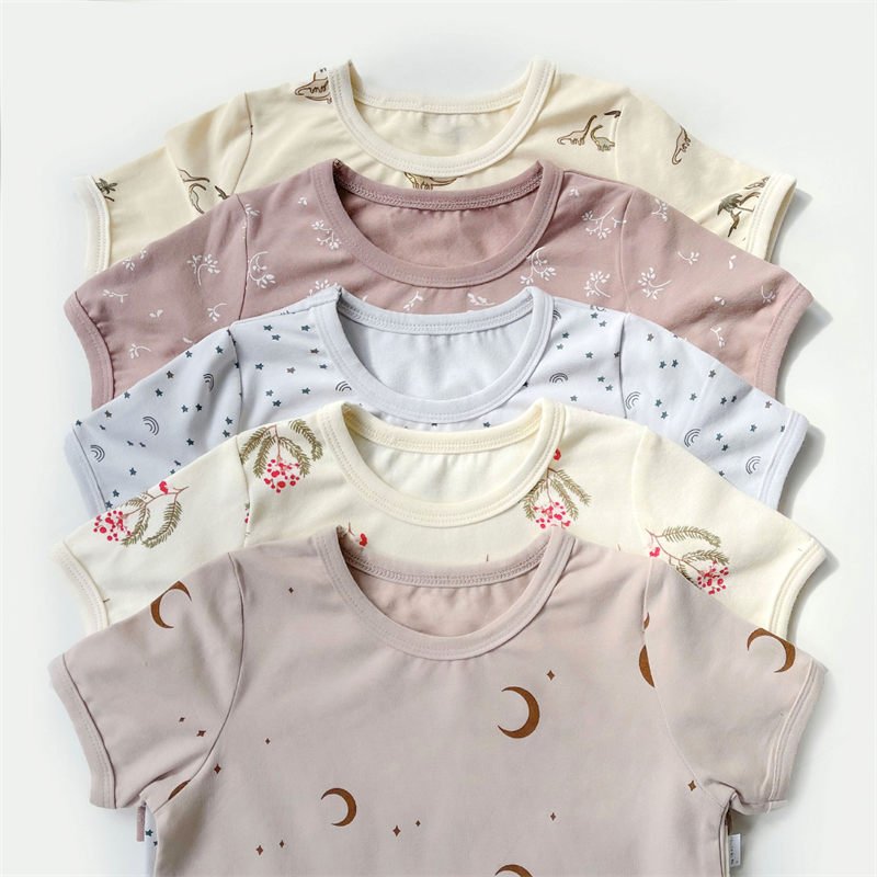 Children's Home Clothes Ins Style Summer Children's Suit Boys And Girls Air Conditioning Clothes Baby Pajamas