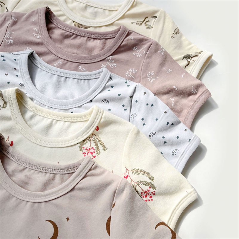 Children's Home Clothes Ins Style Summer Children's Suit Boys And Girls Air Conditioning Clothes Baby Pajamas