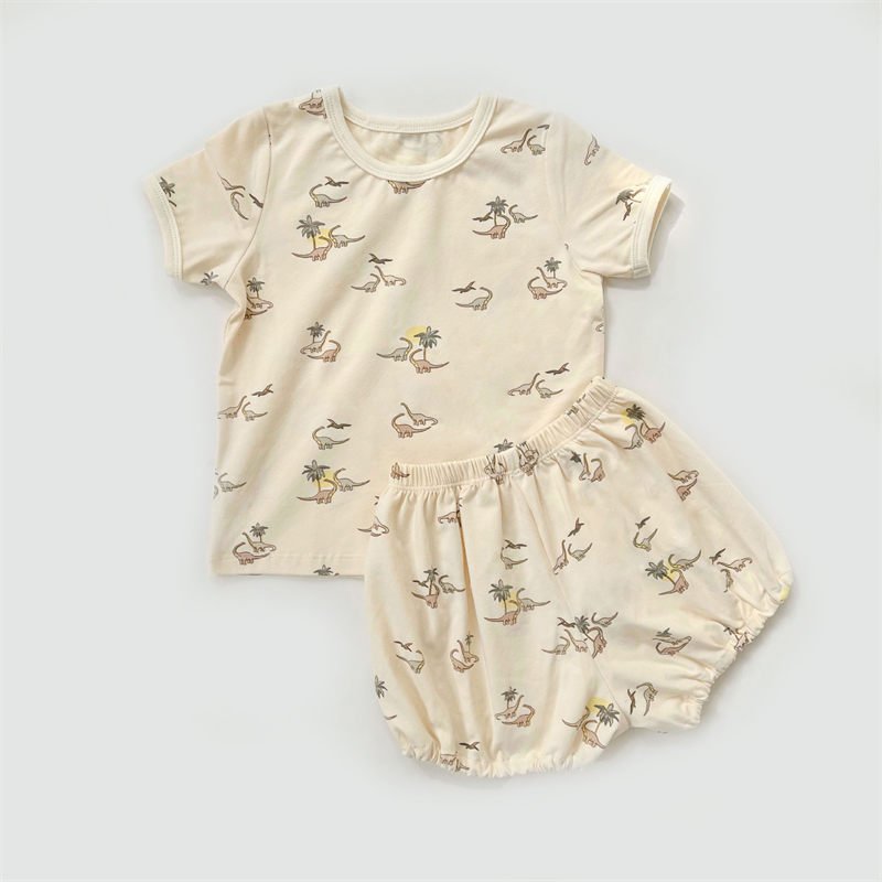 Children's Home Clothes Ins Style Summer Children's Suit Boys And Girls Air Conditioning Clothes Baby Pajamas