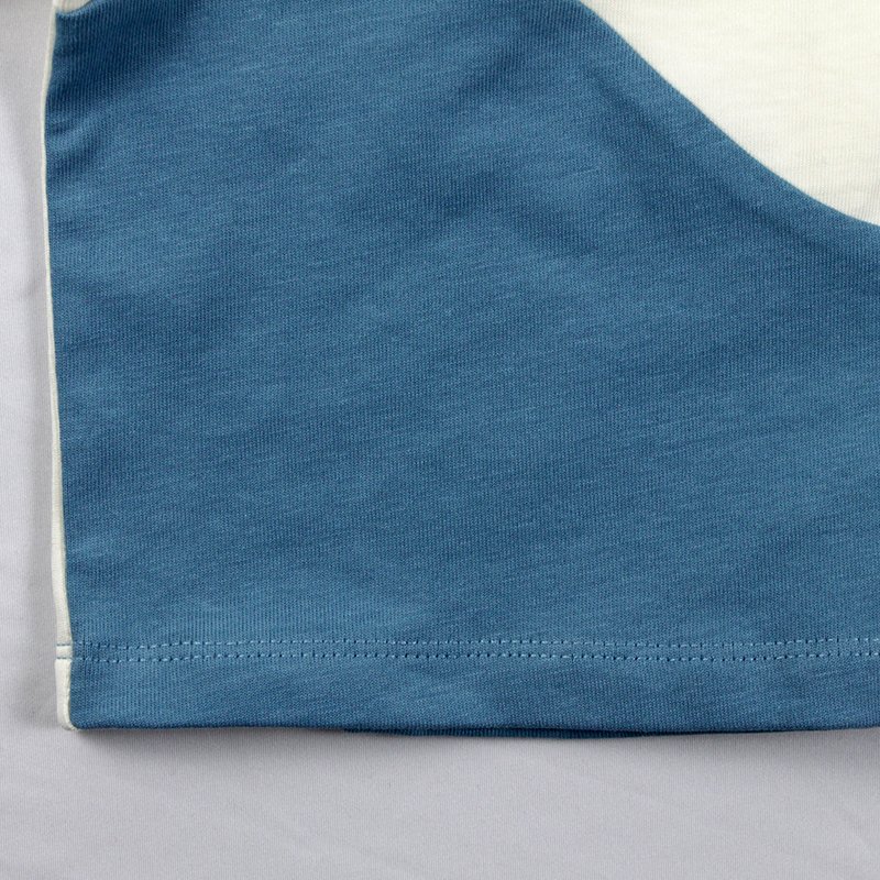 Boys clothing set youth boy 100% cotton t-shirt high quality boy light blue suit tshirt and shorts set unisex