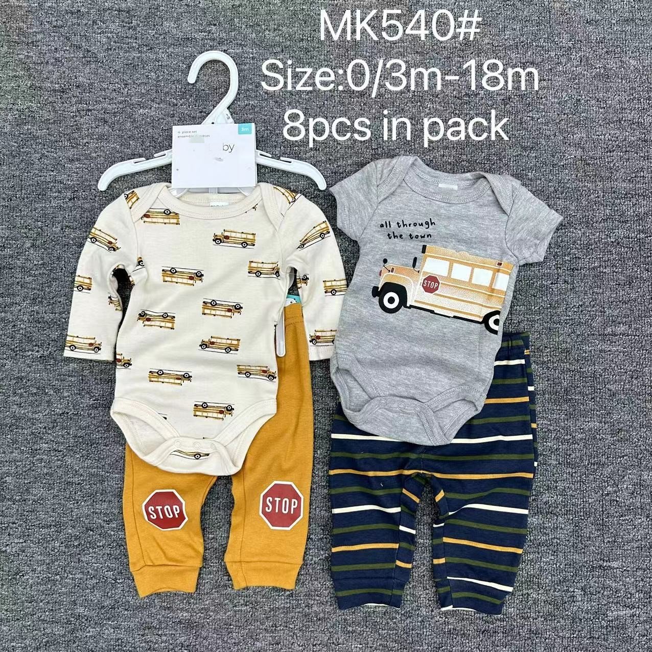 Wholesale Toddler Baby Boys And Girls Romper Pants Set High Quality Summer New Born Kids Onesie With Hanger