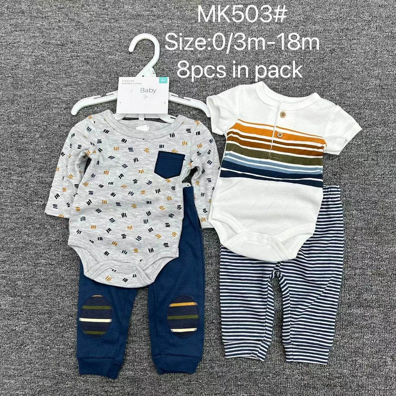 Wholesale Toddler Baby Boys And Girls Romper Pants Set High Quality Summer New Born Kids Onesie With Hanger