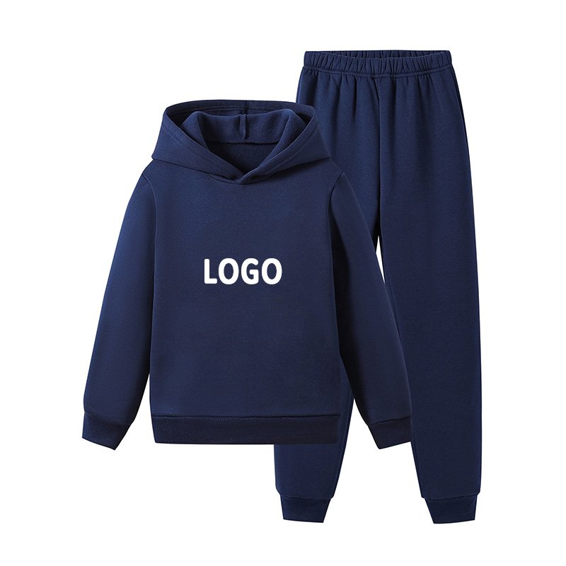 Unisex Children's Sports Suit Full-Sleeved Hoodie & Pants Set for Spring Autumn Winter Boys' 2-Piece Casual Clothing