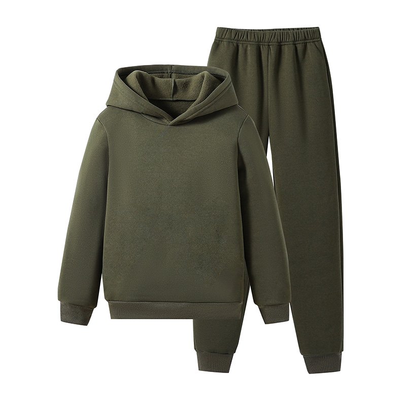 Unisex Children's Sports Suit Full-Sleeved Hoodie & Pants Set for Spring Autumn Winter Boys' 2-Piece Casual Clothing