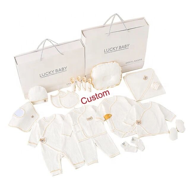 Wholesale Custom Baby Clothes sets gift box happy birthday baby boy clothing sets 0 to 3 months baby clothing sets new born