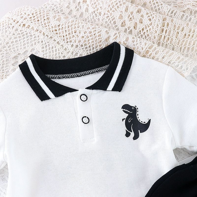 1-5 Years European and American Fashion POLO Lapel Boy Suit Short Sleeve Boys Clothing