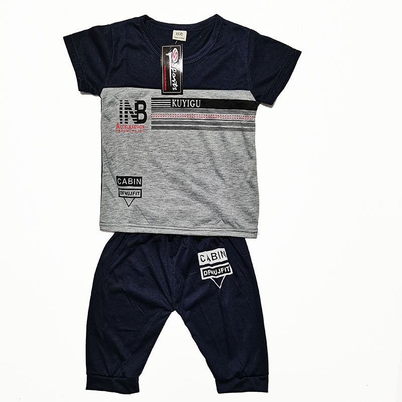Wholesale New Style Summer Clothes Casual Kids T-Shirt Cotton Comfortable Boys Clothing Set