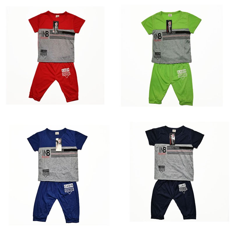 Wholesale New Style Summer Clothes Casual Kids T-Shirt Cotton Comfortable Boys Clothing Set