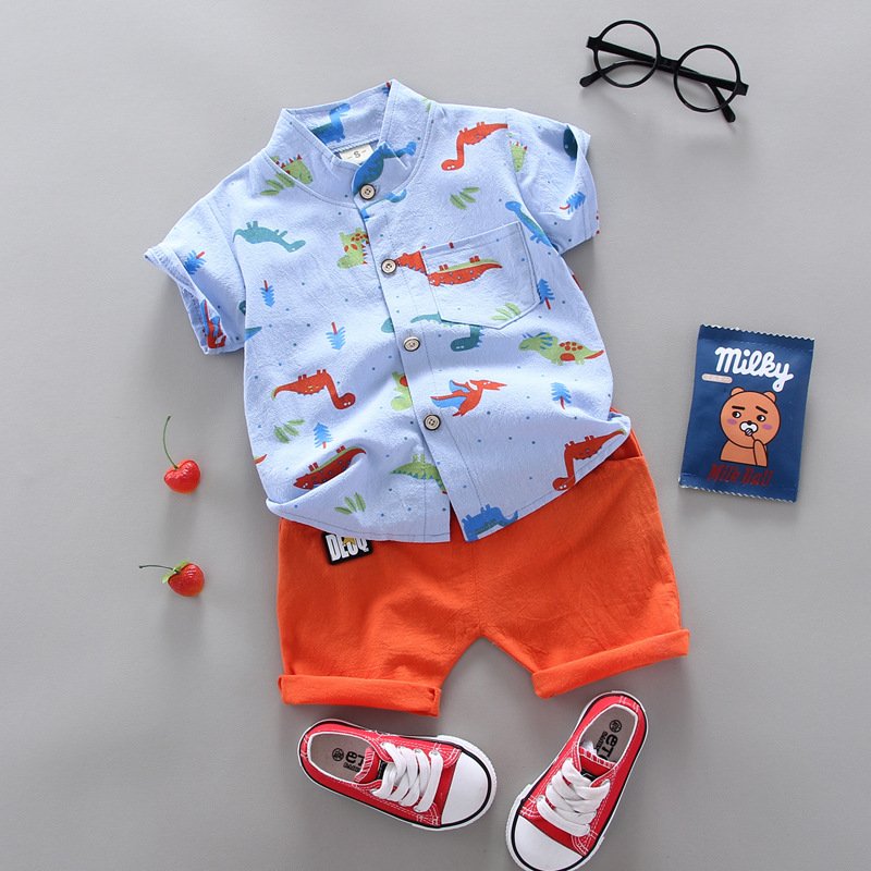 In stock Waterproof Set Five Years Page Suit Traditional Baby Boy Clothing Sets