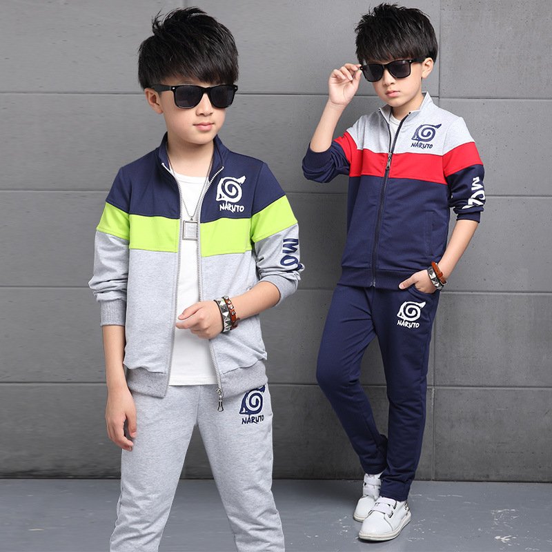 Boys set Long sleeved sports and leisure two-piece set Boys clothing sets