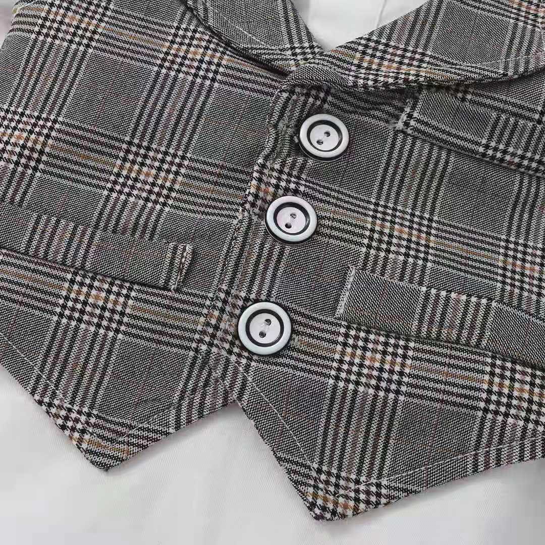wholesale china manufacturers cotton plaid design children clothing romper sets baby clothes designer