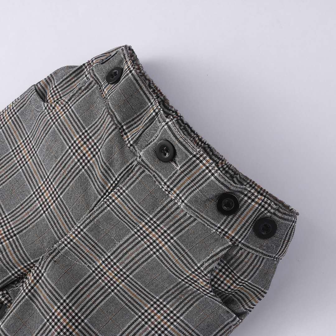 wholesale china manufacturers cotton plaid design children clothing romper sets baby clothes designer