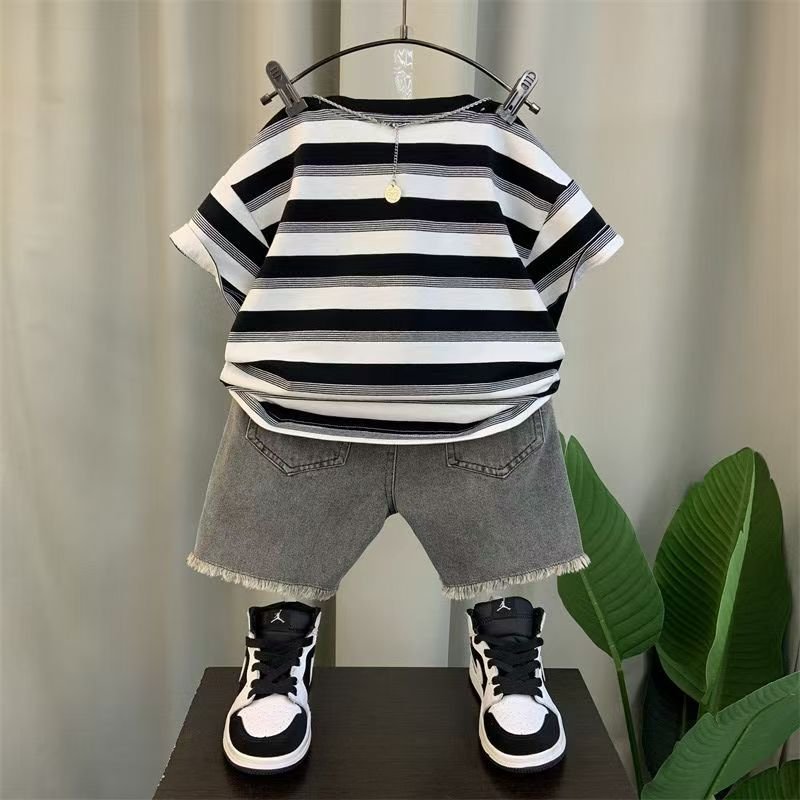 Children Clothes Summer Outfit 2 Pieces Set Outfit Baby Children Boys Kids Clothing Sets