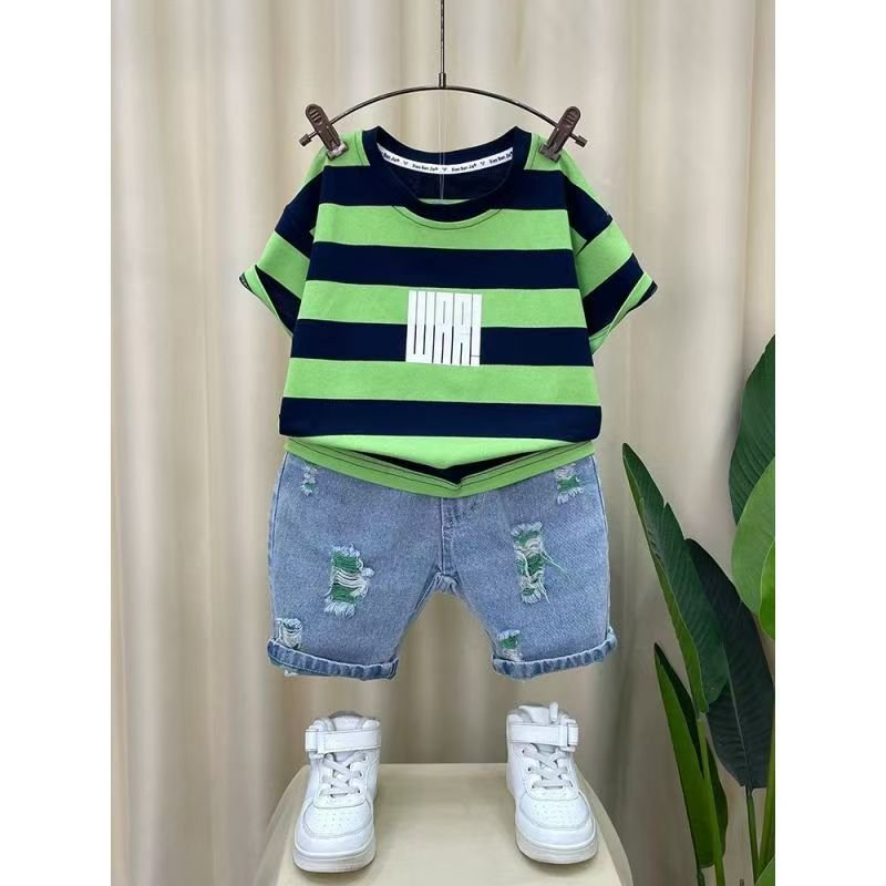 Children Clothes Summer Outfit 2 Pieces Set Outfit Baby Children Boys Kids Clothing Sets