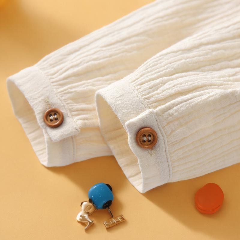 Wholesale Children's Spring Autumn Boys Outfits Toddler Clothing Sets Printed White Shirt Overalls Shorts Baby Suits Kids