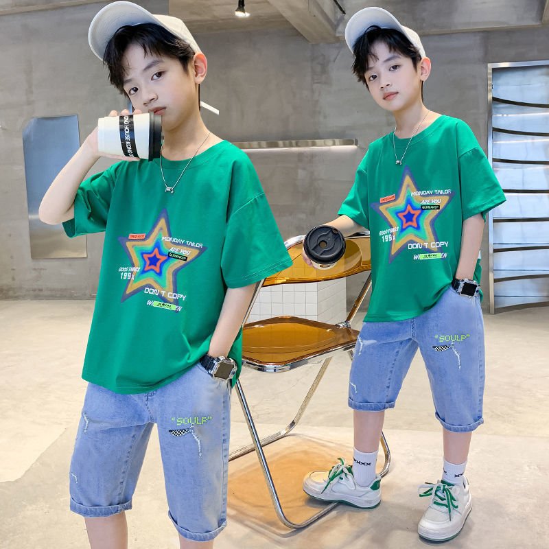 2023 Wholesale Children Clothes Color Shorts Comfortable Baby Clothes Unisex Kids Boy Clothing Set 2 To 10 Year Old