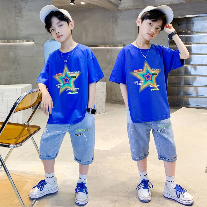 2023 Wholesale Children Clothes Color Shorts Comfortable Baby Clothes Unisex Kids Boy Clothing Set 2 To 10 Year Old