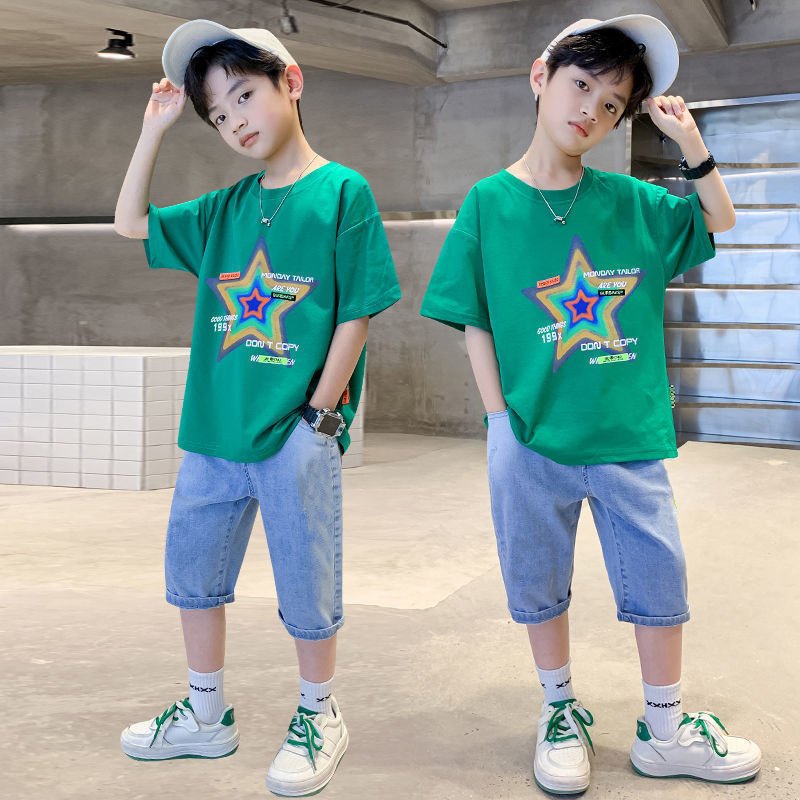 2023 Wholesale Children Clothes Color Shorts Comfortable Baby Clothes Unisex Kids Boy Clothing Set 2 To 10 Year Old