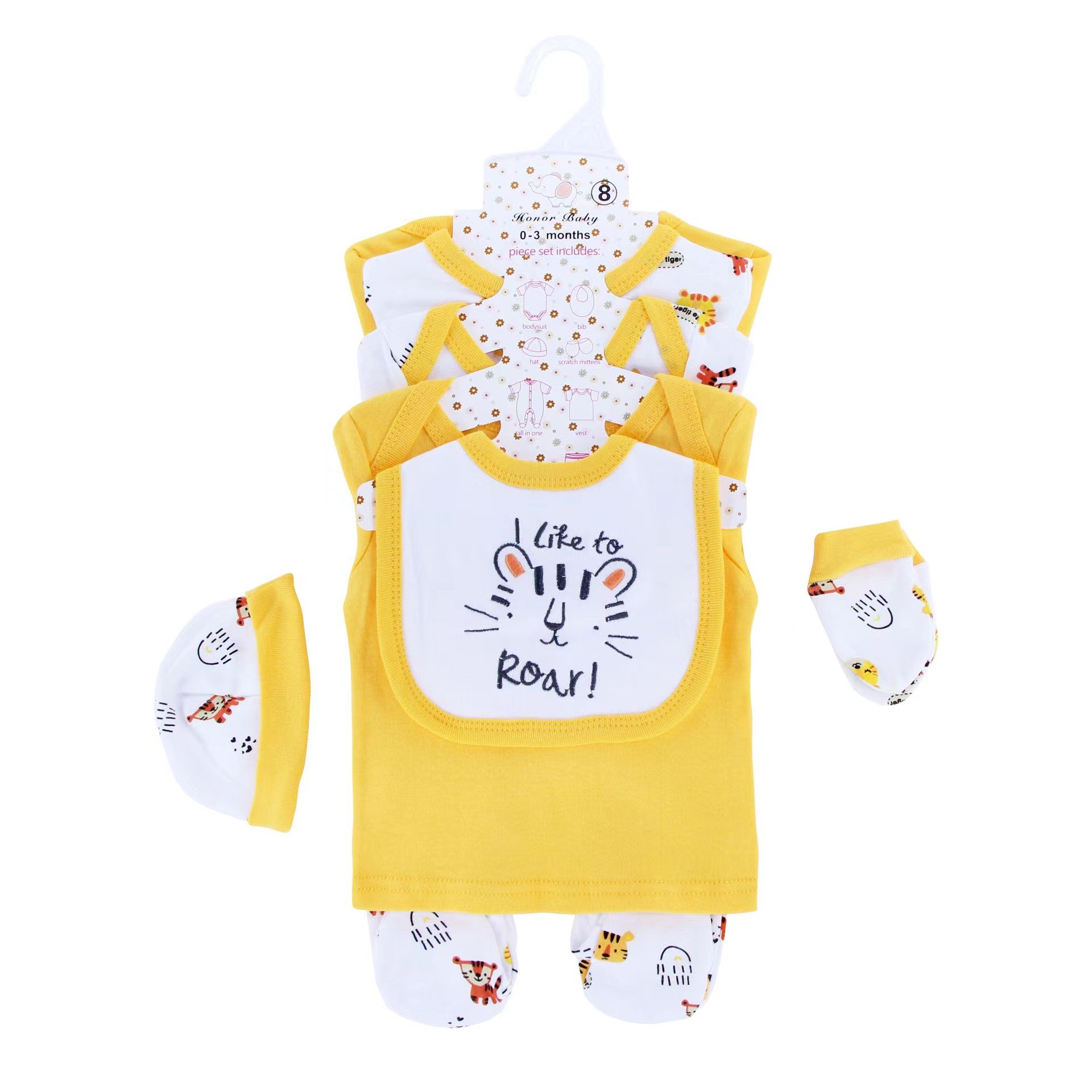 Toddler Baby Boys Girls Clothes Newborn Infant Short Sleeve Outfit Summer 8 Pieces Clothing Set