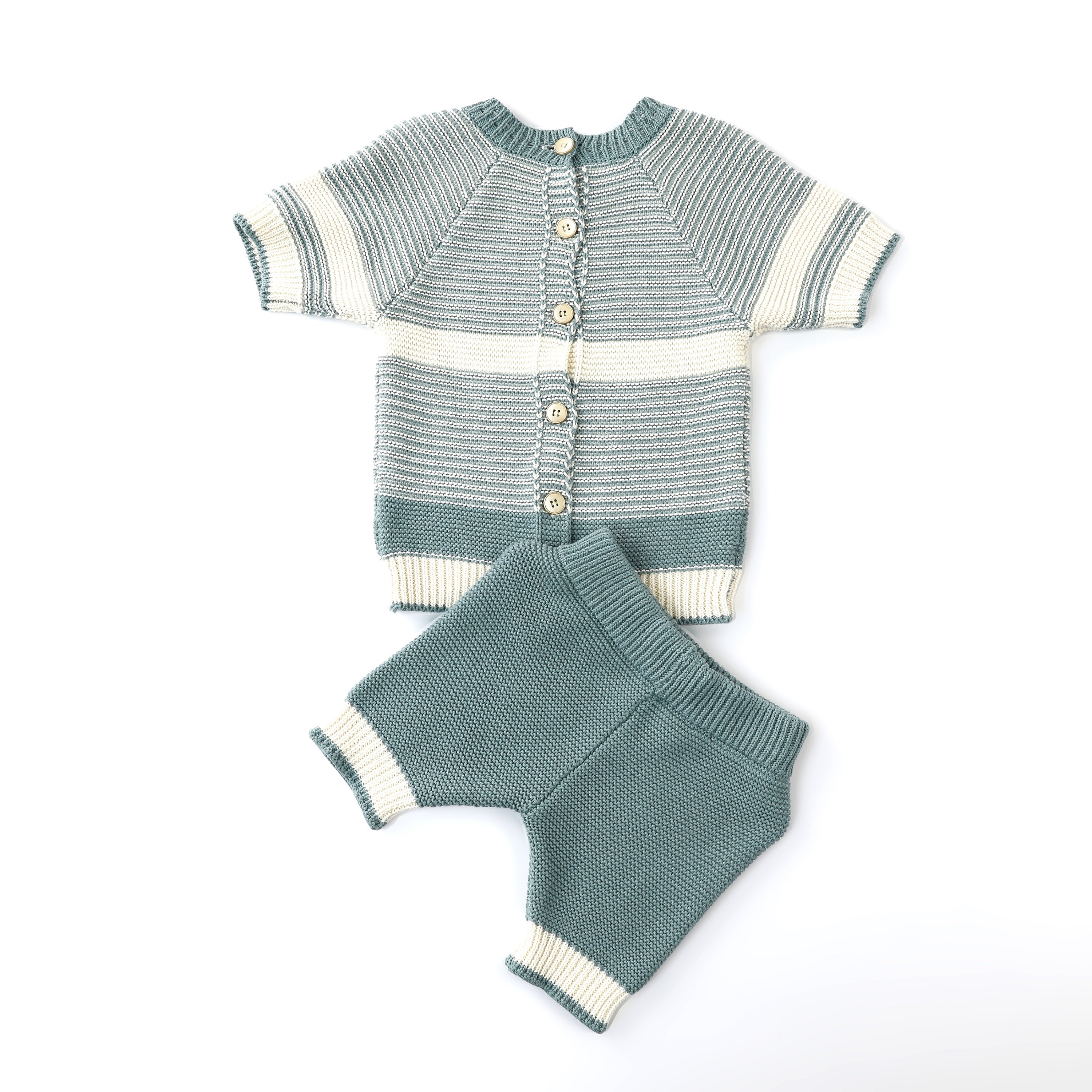 Casual Summer Kids Clothing Sets for Boys Short Sleeve Fabric Material with Custom Logo Stripe Pattern for Spring Season