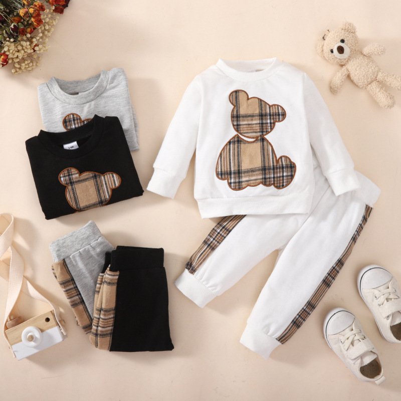 New arrivals new bron toddler baby Cotton Cartoon Printed Casual boy clothing sets fall 0 to 3 months