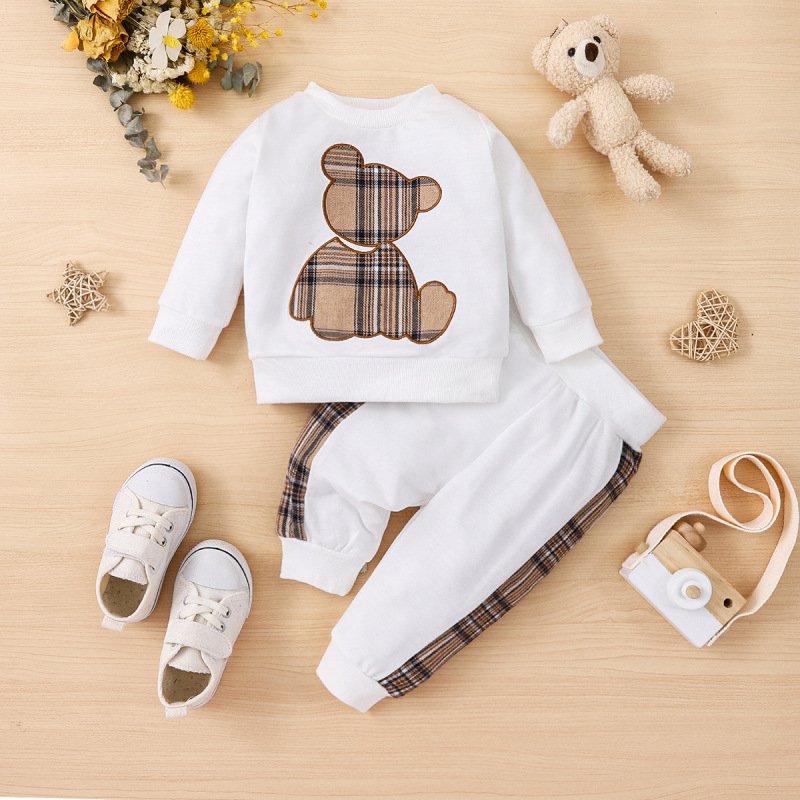 New arrivals new bron toddler baby Cotton Cartoon Printed Casual boy clothing sets fall 0 to 3 months