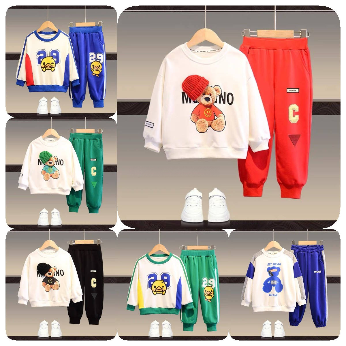 Boys Clothing set Boys Long sleeve T-shirt + Pants clothes 100% cotton children's sweater set Sweatshirt Children's hoodie set