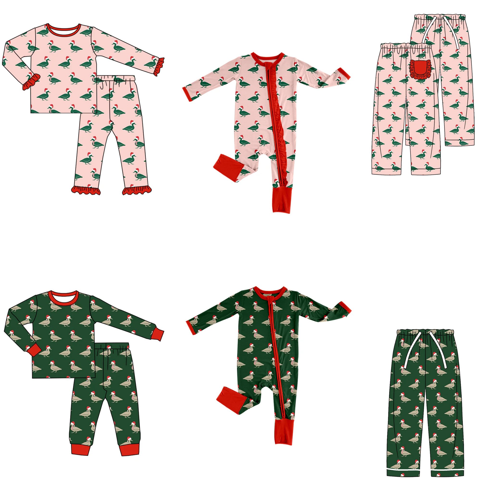newest baby children boutique clothes digital printing christmas pattern design good quality kids clothes set