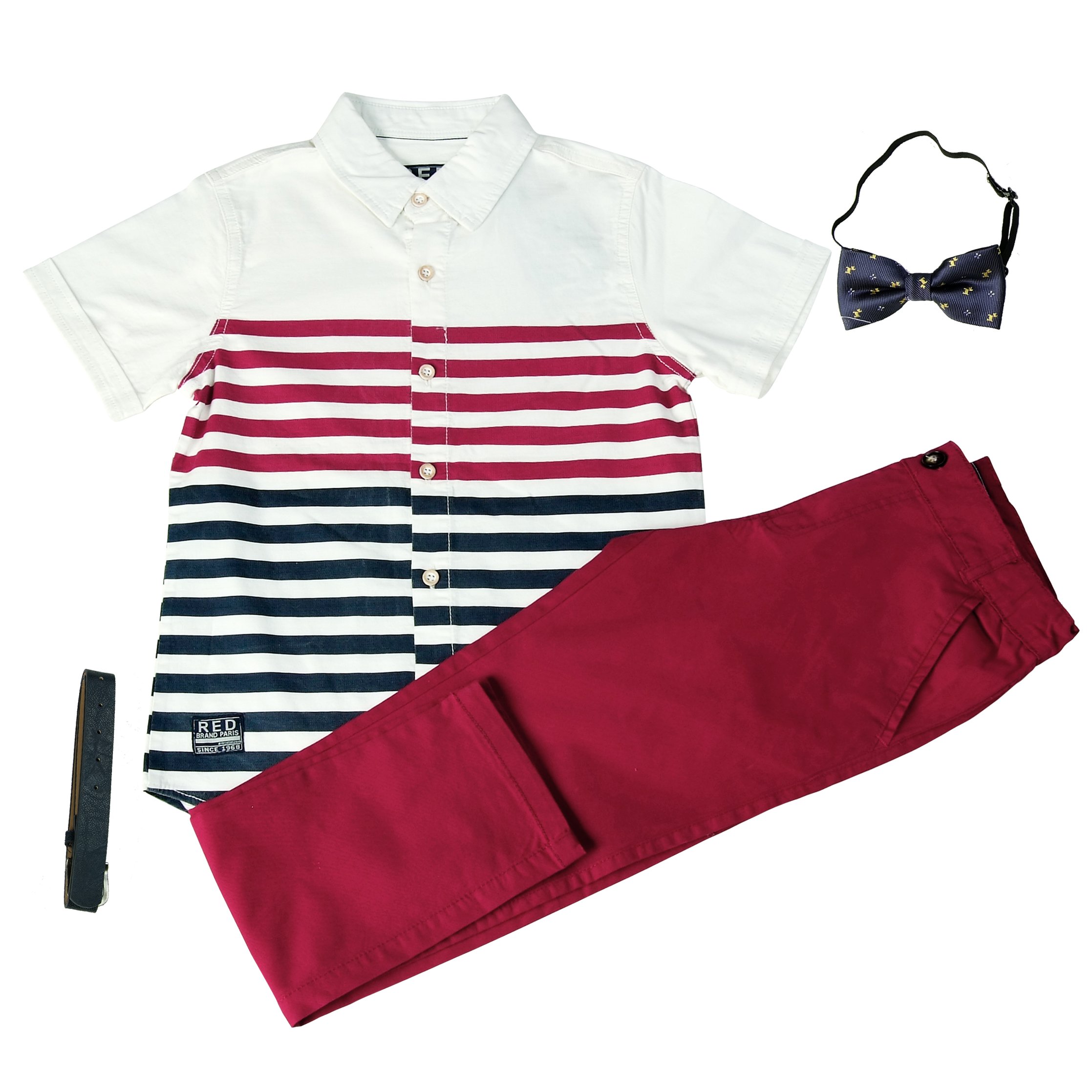 Oem/Odm Fashion Teenager White Shirt & Trousers Summer Children'S 6-12 Years Boys Kids Clothing Sets