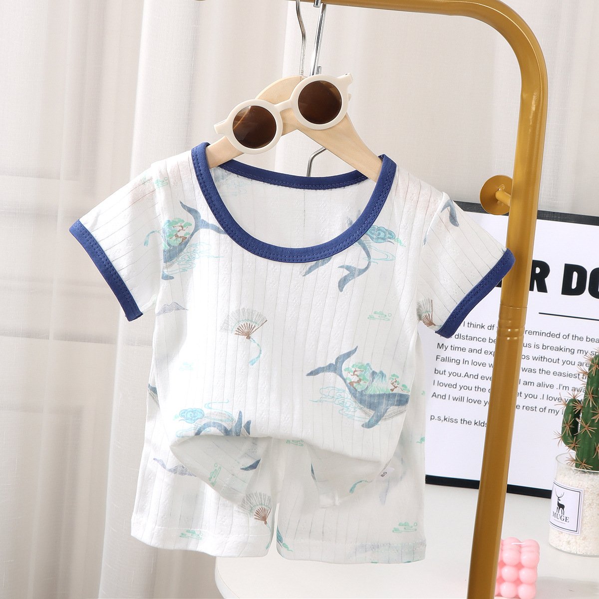 Cartoon Children Toddler Boy T Shirts And Shorts 2 Piece Sweatsuit Sets Cotton Pajamas Kids Boys Summer Clothing Shorts Sets
