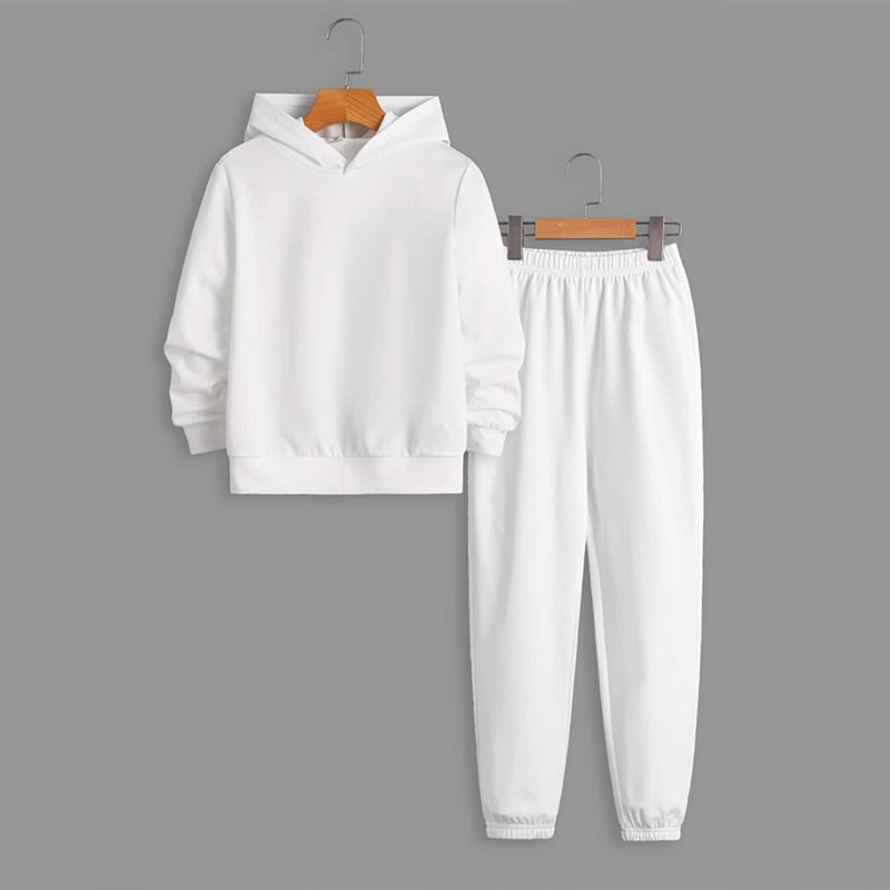 Bamboo children hoodie set sustainable kids boys set customize Children streetwear set eco wholesale tracksuits for children