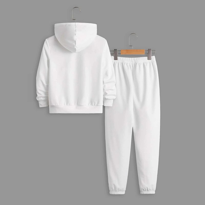 Bamboo children hoodie set sustainable kids boys set customize Children streetwear set eco wholesale tracksuits for children