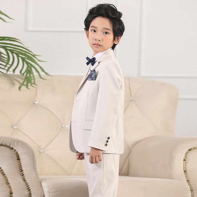 Custom Made Children Clothes Boys Korean Boy White Suit Kids Formal Suit