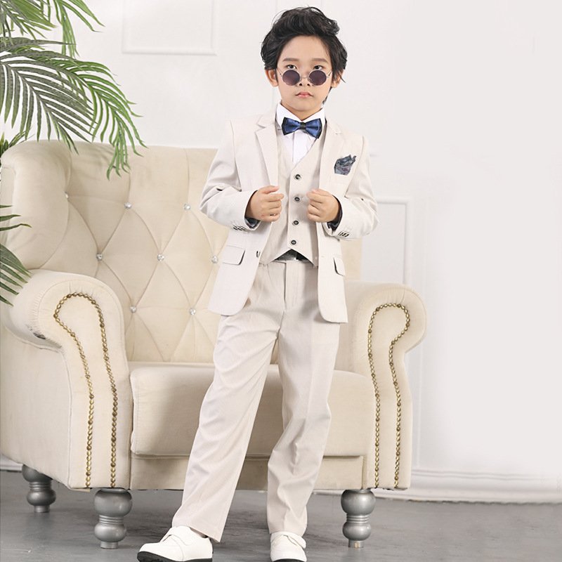 Custom Made Children Clothes Boys Korean Boy White Suit Kids Formal Suit