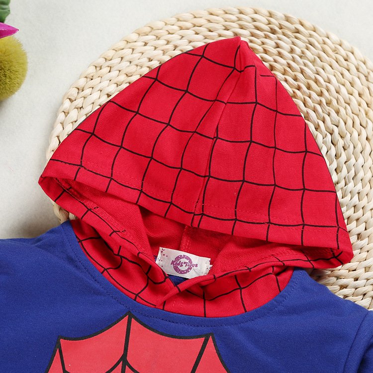 2023 Children's Set Autumn Foreign Trade Boys' Spider Cartoon two-piece Set