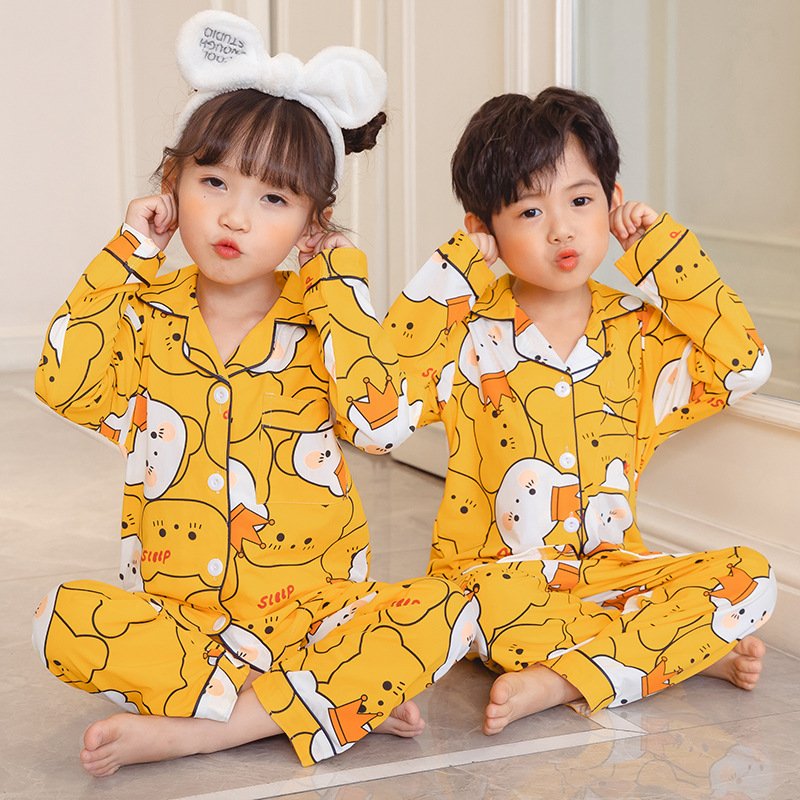 Autumn Wear 2024 New children's long Johns cotton Baby Underwear Set for boys and girls home wear pyjamas kids clothing