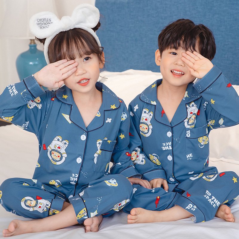 Autumn Wear 2024 New children's long Johns cotton Baby Underwear Set for boys and girls home wear pyjamas kids clothing