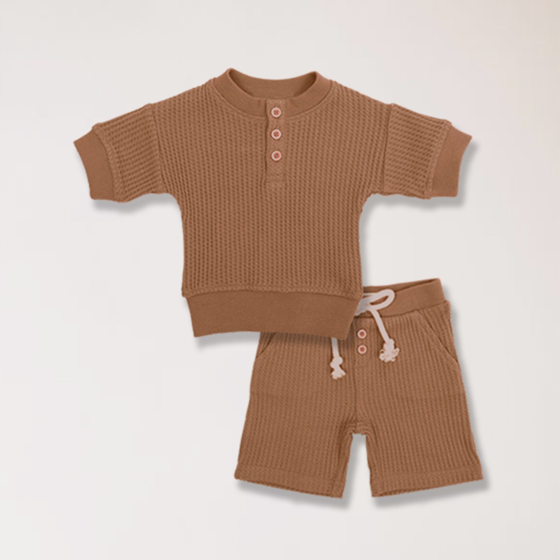 Baby Clothing Sets Waffle Sport Suits For Kids Girls Summer Short Sleeve Sets Children Tracksuits Toddler boys clothing sets