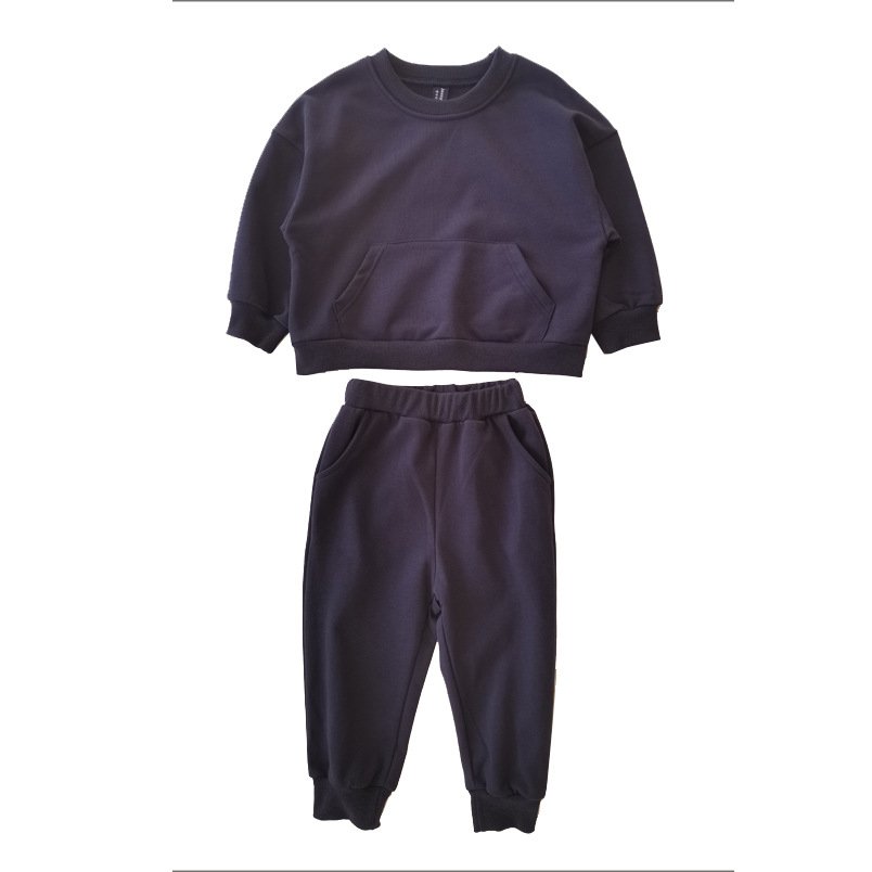 2024 New Style Winter Boys Girls Baby Kids' Furniture Sets Embroidery Custom Kid Clothes Set 2-12y Thick Children'S Clothing