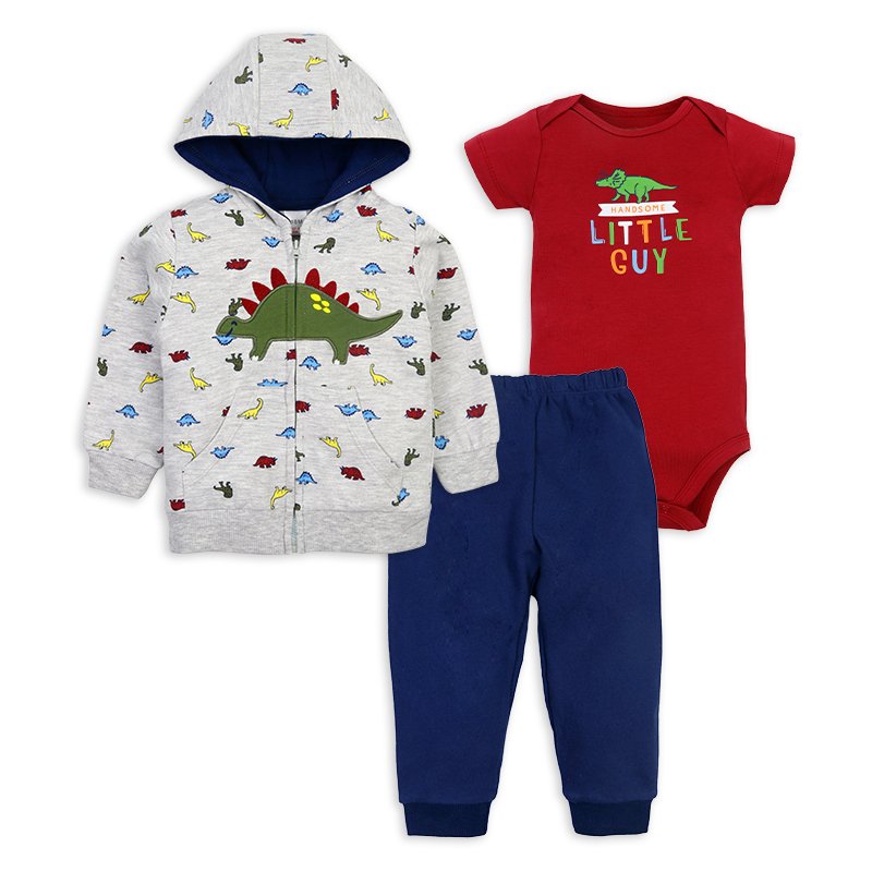 Wholesale 3-Piece baby Clothes set Cotton Baby Boys Girls Casual Hoodie Jacket outwear clothing set
