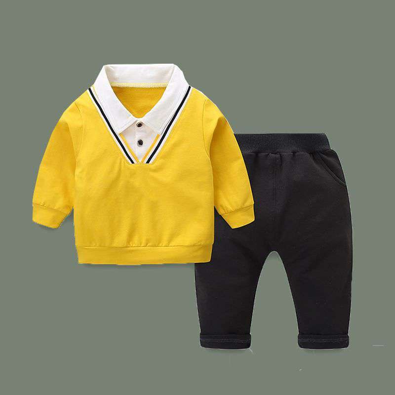 Kids Clothes Support Customized Sweatshirt And Pants Boys Spring and Autumn Clothing For 1-4 Years Children Clothing Set