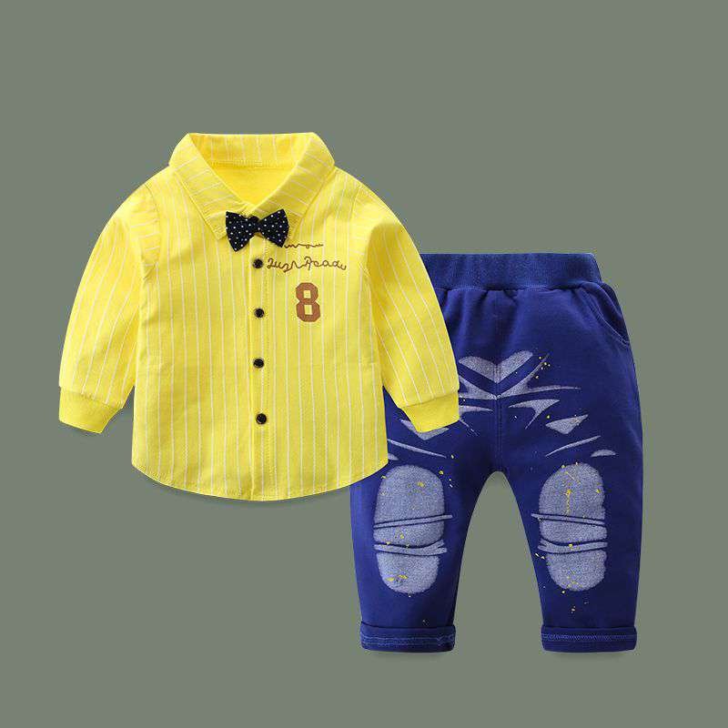 Kids Clothes Support Customized Sweatshirt And Pants Boys Spring and Autumn Clothing For 1-4 Years Children Clothing Set