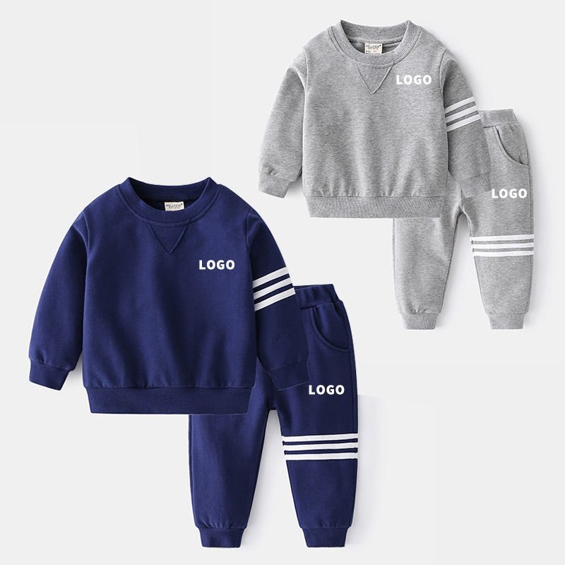 Wholesale Children Clothes Boys Clothing Set Spring Cotton sweatshirt and jogger custom kids clothing