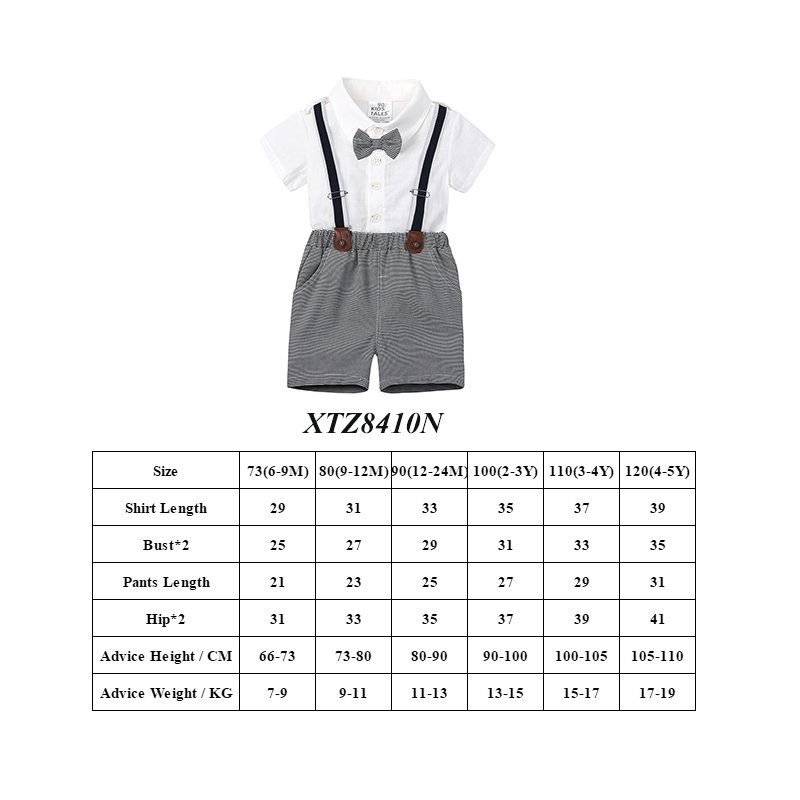 Summer Boys Outfits Toddler Baby Clothing Set Bow Tie Kids Overall Suit Newborn Party Birthday Clothes