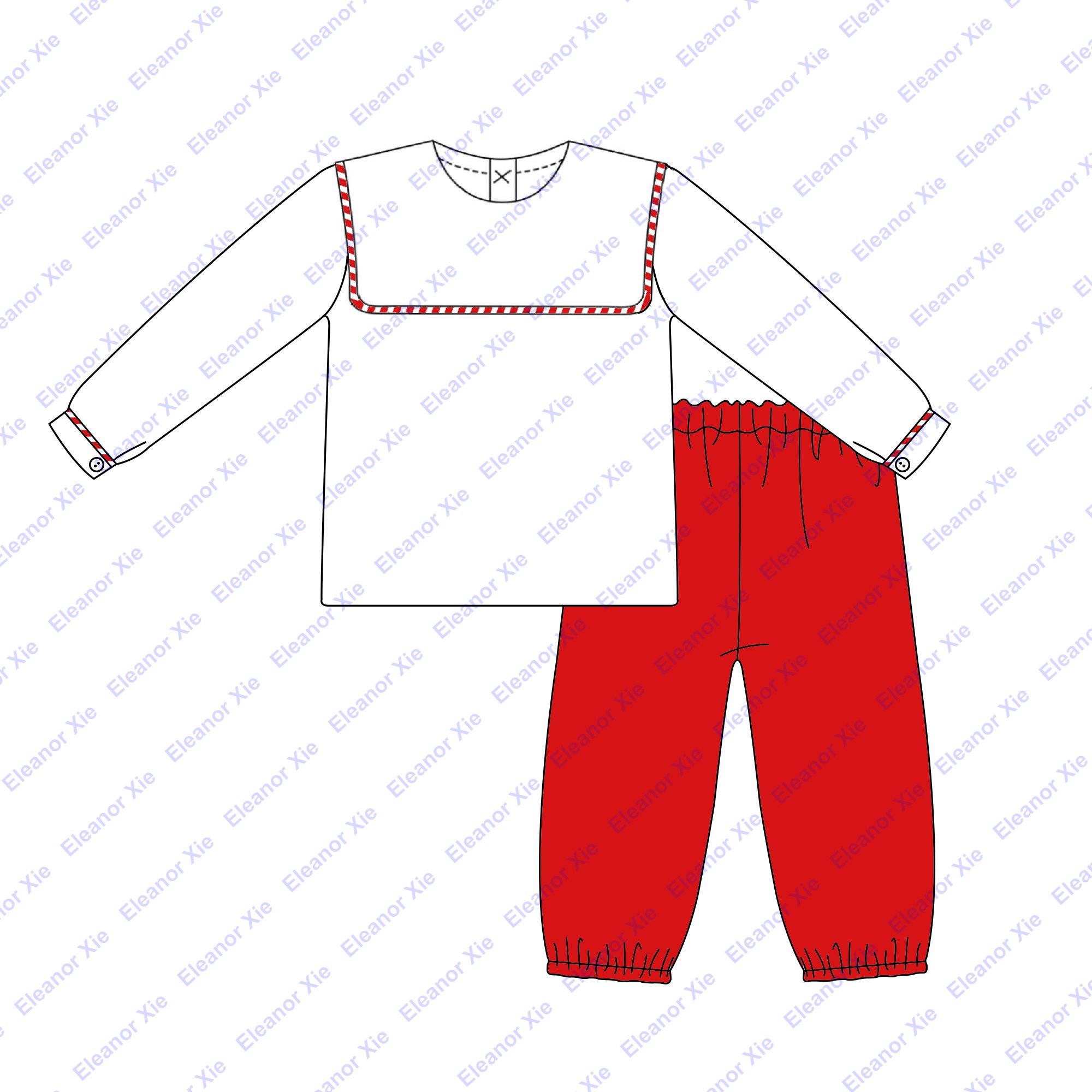 2025 Valentines Day red cotton toddler boys clothing sets long sleeve sibling matching boys clothes 6-12 years kids pant set