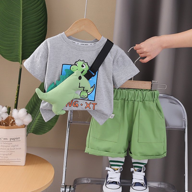 Casual Boys' Clothing Sets for 3-6 Years Cotton Printed Jeans and Cartoons for Summer Seasons