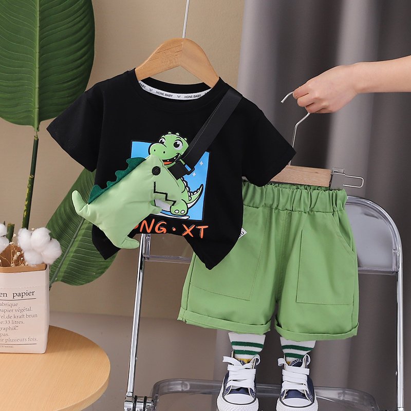 Casual Boys' Clothing Sets for 3-6 Years Cotton Printed Jeans and Cartoons for Summer Seasons