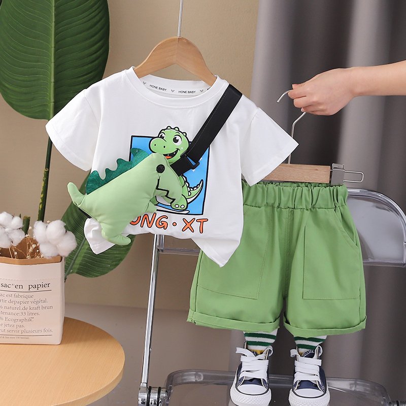 Casual Boys' Clothing Sets for 3-6 Years Cotton Printed Jeans and Cartoons for Summer Seasons