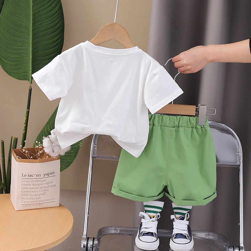 Casual Boys' Clothing Sets for 3-6 Years Cotton Printed Jeans and Cartoons for Summer Seasons